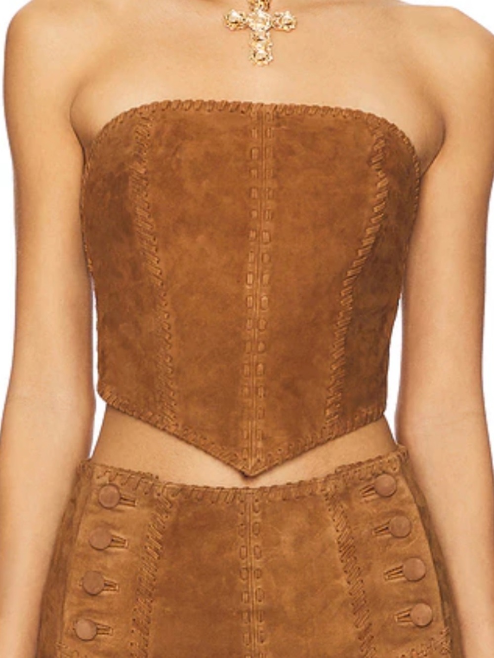 Handkerchief Leather Tube Top